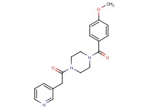 1-(4-methoxybenzoyl)-4-(3-pyridinylacetyl)piperazine