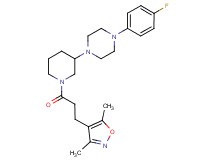 1-{1-[3-(3,5-dimethyl-4-isoxazolyl)propanoyl]-3-piperidinyl}-4-(4-fluorophenyl)piperazine