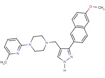 1-{[3-(6-methoxy-2-naphthyl)-1H-pyrazol-4-yl]methyl}-4-(6-methyl-2-pyridinyl)piperazine