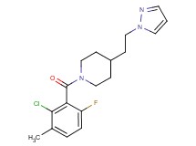 1-(2-chloro-6-fluoro-3-methylbenzoyl)-4-[2-(1H-pyrazol-1-yl)ethyl]piperidine