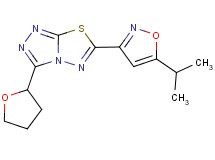 6-(5-isopropylisoxazol-3-yl)-3-(tetrahydrofuran-2-yl)[1,2,4]triazolo[3,4-b][1,3,4]thiadiazole