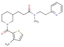 N-methyl-3-{1-[(3-methyl-2-thienyl)carbonyl]-3-piperidinyl}-N-[2-(2-pyridinyl)ethyl]propanamide