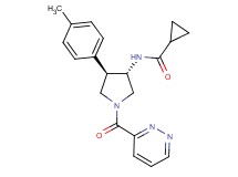 N-[(3S*,4R*)-4-(4-methylphenyl)-1-(3-pyridazinylcarbonyl)-3-pyrrolidinyl]cyclopropanecarboxamide