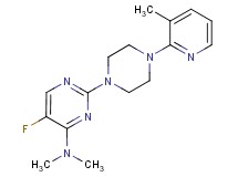 5-fluoro-N,N-dimethyl-2-[4-(3-methyl-2-pyridinyl)-1-piperazinyl]-4-pyrimidinamine