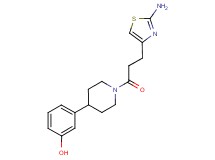 3-{1-[3-(2-amino-1,3-thiazol-4-yl)propanoyl]piperidin-4-yl}phenol