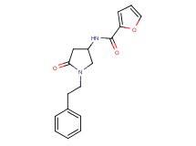 N-[5-oxo-1-(2-phenylethyl)-3-pyrrolidinyl]-2-furamide