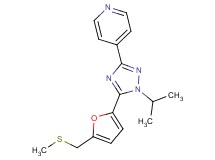 4-(1-isopropyl-5-{5-[(methylthio)methyl]-2-furyl}-1H-1,2,4-triazol-3-yl)pyridine
