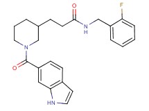 N-(2-fluorobenzyl)-3-[1-(1H-indol-6-ylcarbonyl)-3-piperidinyl]propanamide