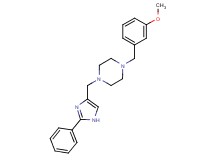 1-(3-methoxybenzyl)-4-[(2-phenyl-1H-imidazol-4-yl)methyl]piperazine bis(trifluoroacetate)