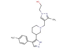 2-[3-methyl-4-({3-[4-(4-methylphenyl)-1H-pyrazol-5-yl]piperidin-1-yl}methyl)-1H-pyrazol-1-yl]ethanol
