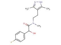 N-[2-(3,5-dimethyl-1H-pyrazol-4-yl)ethyl]-2-(4-fluorophenyl)-2-hydroxy-N-methylacetamide