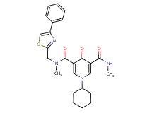1-cyclohexyl-N,N'-dimethyl-4-oxo-N-[(4-phenyl-1,3-thiazol-2-yl)methyl]-1,4-dihydro-3,5-pyridinedicarboxamide
