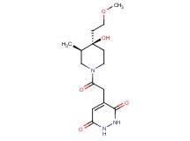 4-{2-[(3R*,4R*)-4-hydroxy-4-(2-methoxyethyl)-3-methyl-1-piperidinyl]-2-oxoethyl}-1,2-dihydro-3,6-pyridazinedione