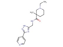 1-ethyl-3-methyl-N-{[3-(4-pyridinyl)-1H-1,2,4-triazol-5-yl]methyl}-3-piperidinecarboxamide