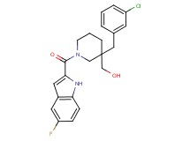 {3-(3-chlorobenzyl)-1-[(5-fluoro-1H-indol-2-yl)carbonyl]-3-piperidinyl}methanol