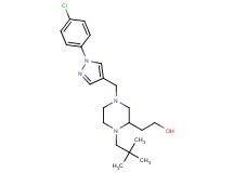 2-[4-{[1-(4-chlorophenyl)-1H-pyrazol-4-yl]methyl}-1-(2,2-dimethylpropyl)-2-piperazinyl]ethanol