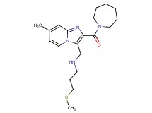 N-{[2-(1-azepanylcarbonyl)-7-methylimidazo[1,2-a]pyridin-3-yl]methyl}-3-(methylthio)-1-propanamine