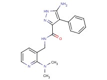 5-amino-N-{[2-(dimethylamino)pyridin-3-yl]methyl}-4-phenyl-1H-pyrazole-3-carboxamide