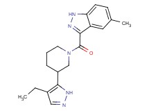 3-{[3-(4-ethyl-1H-pyrazol-5-yl)piperidin-1-yl]carbonyl}-5-methyl-1H-indazole