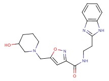 N-[2-(1H-benzimidazol-2-yl)ethyl]-5-[(3-hydroxypiperidin-1-yl)methyl]isoxazole-3-carboxamide
