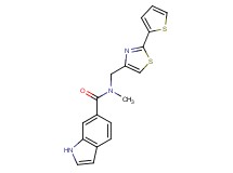 N-methyl-N-{[2-(2-thienyl)-1,3-thiazol-4-yl]methyl}-1H-indole-6-carboxamide