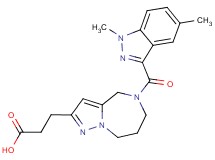 3-{5-[(1,5-dimethyl-1H-indazol-3-yl)carbonyl]-5,6,7,8-tetrahydro-4H-pyrazolo[1,5-a][1,4]diazepin-2-yl}propanoic acid