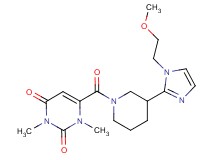 6-({3-[1-(2-methoxyethyl)-1H-imidazol-2-yl]piperidin-1-yl}carbonyl)-1,3-dimethylpyrimidine-2,4(1H,3H)-dione