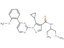 5-cyclopropyl-N-[1-(methoxymethyl)propyl]-1-[4-(2-methoxyphenyl)-2-pyrimidinyl]-1H-pyrazole-4-carboxamide