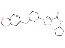 1-[1-(1,3-benzodioxol-5-ylmethyl)-3-piperidinyl]-N-cyclopentyl-1H-1,2,3-triazole-4-carboxamide