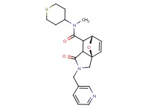 (3aR*,6S*)-N-methyl-1-oxo-2-(pyridin-3-ylmethyl)-N-(tetrahydro-2H-thiopyran-4-yl)-1,2,3,6,7,7a-hexahydro-3a,6-epoxyisoindole-7-carboxamide