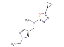 5-cyclopropyl-N-[(1-ethyl-1H-pyrazol-4-yl)methyl]-N-methyl-1,3,4-oxadiazol-2-amine