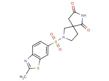7-[(2-methyl-1,3-benzothiazol-6-yl)sulfonyl]-2,7-diazaspiro[4.4]nonane-1,3-dione