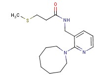 N-{[2-(1-azocanyl)-3-pyridinyl]methyl}-3-(methylthio)propanamide