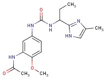 N-{2-methoxy-5-[({[1-(4-methyl-1H-imidazol-2-yl)propyl]amino}carbonyl)amino]phenyl}acetamide