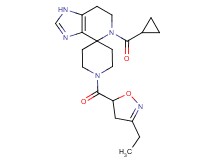 5-(cyclopropylcarbonyl)-1'-[(3-ethyl-4,5-dihydroisoxazol-5-yl)carbonyl]-1,5,6,7-tetrahydrospiro[imidazo[4,5-c]pyridine-4,4'-piperidine]