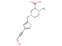 4-{[4-(3-hydroxyprop-1-yn-1-yl)-2-thienyl]methyl}-1-methylpiperazine-2-carboxylic acid