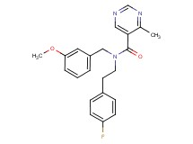 N-[2-(4-fluorophenyl)ethyl]-N-(3-methoxybenzyl)-4-methylpyrimidine-5-carboxamide