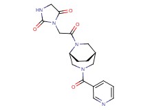 3-{2-oxo-2-[(1S*,5R*)-3-(3-pyridinylcarbonyl)-3,6-diazabicyclo[3.2.2]non-6-yl]ethyl}-2,4-imidazolidinedione