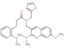 N-{[2-(dimethylamino)-7-(methylthio)-3-quinolinyl]methyl}-N-(2-furylmethyl)-3-(2-methoxyphenyl)propanamide