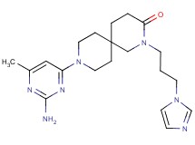 9-(2-amino-6-methylpyrimidin-4-yl)-2-[3-(1H-imidazol-1-yl)propyl]-2,9-diazaspiro[5.5]undecan-3-one
