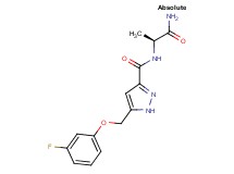 N-[(1S)-2-amino-1-methyl-2-oxoethyl]-5-[(3-fluorophenoxy)methyl]-1H-pyrazole-3-carboxamide