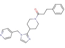 4-({2-[1-(3-phenylpropanoyl)-4-piperidinyl]-1H-imidazol-1-yl}methyl)pyridine