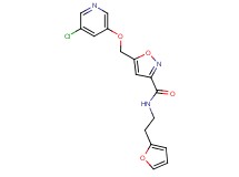 5-{[(5-chloro-3-pyridinyl)oxy]methyl}-N-[2-(2-furyl)ethyl]-3-isoxazolecarboxamide