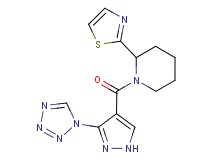 1-{[3-(1H-tetrazol-1-yl)-1H-pyrazol-4-yl]carbonyl}-2-(1,3-thiazol-2-yl)piperidine