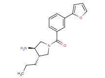 (3R*,4S*)-1-[3-(2-furyl)benzoyl]-4-propylpyrrolidin-3-amine
