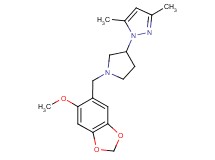 1-{1-[(6-methoxy-1,3-benzodioxol-5-yl)methyl]pyrrolidin-3-yl}-3,5-dimethyl-1H-pyrazole
