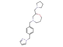 4-[4-(1H-pyrazol-1-ylmethyl)benzyl]-2-(pyrrolidin-1-ylmethyl)-1,4-oxazepane