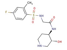 N~2~-[(4-fluoro-2-methylphenyl)sulfonyl]-N~1~-[rel-(3R,4R)-3-hydroxy-4-piperidinyl]glycinamide hydrochloride