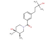 (3R*,4S*)-1-[3-(3-hydroxy-3-methylbutyl)benzoyl]-3,4-dimethylpiperidin-4-ol