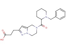 3-{5-[(1-benzyl-2-piperidinyl)carbonyl]-4,5,6,7-tetrahydropyrazolo[1,5-a]pyrazin-2-yl}propanoic acid